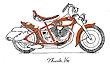 drawing of Harley Hydra-Glide bobber