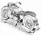 drawing of BMW motorcycle with VW engine