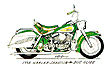 pencil drawing of 1964 Harley Duo-Glide panhead nearly stock